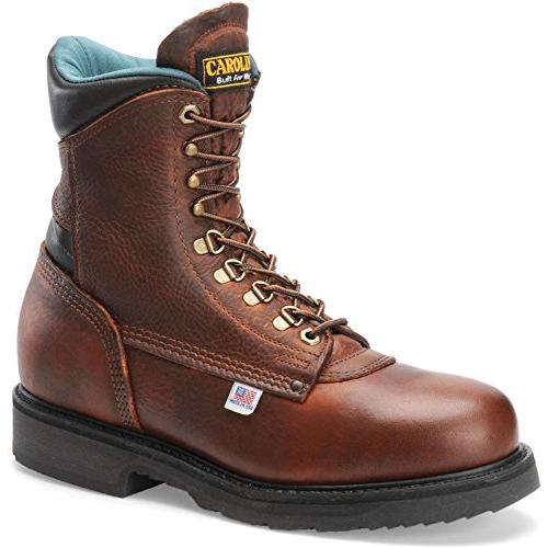 Pre-owned Carolina 1809 Mens 8" Domestic Steel Toe Work Boot, Amber Gold, Amber Gold