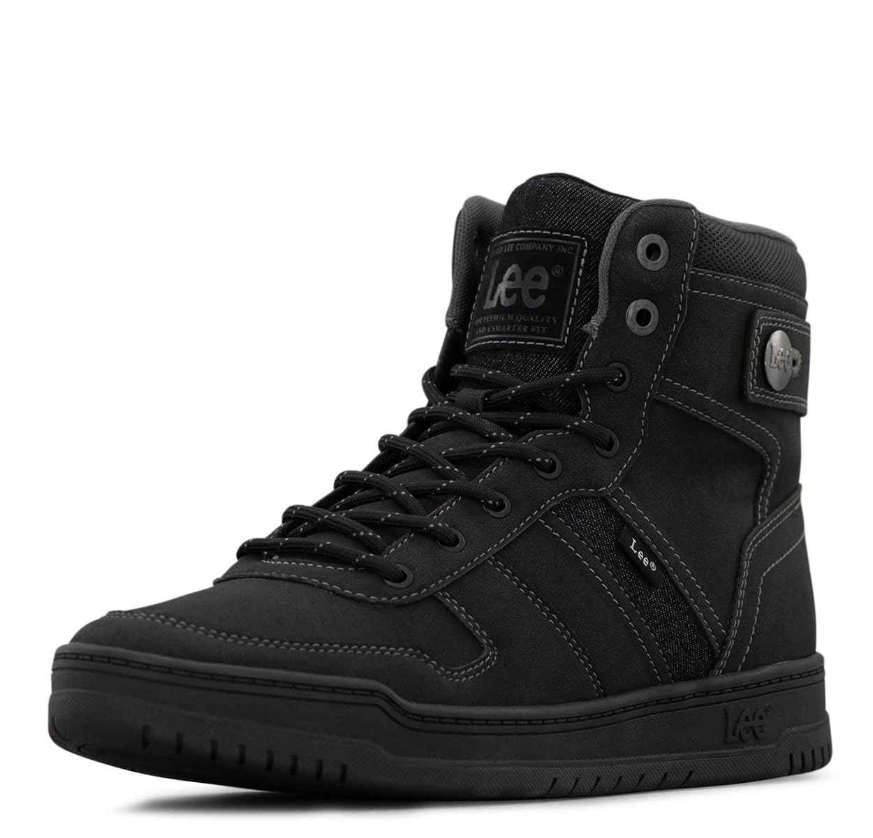Lee Men's Noah Hi Sneaker, Black, 10, Black