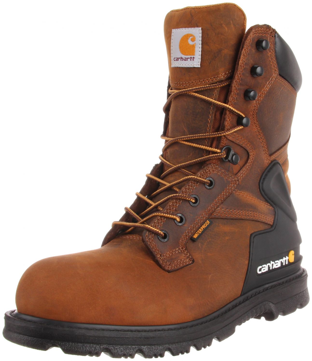 Pre-owned Carhartt Men's Cmw8200 8 Steel Toe Work Boot In Leather