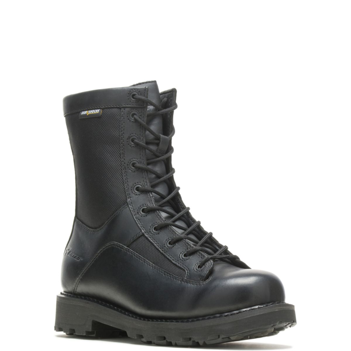 Pre-owned Bates Men's 8" Durashocks® Lace-to-toe Side Zip Boot Black - E03140, Black