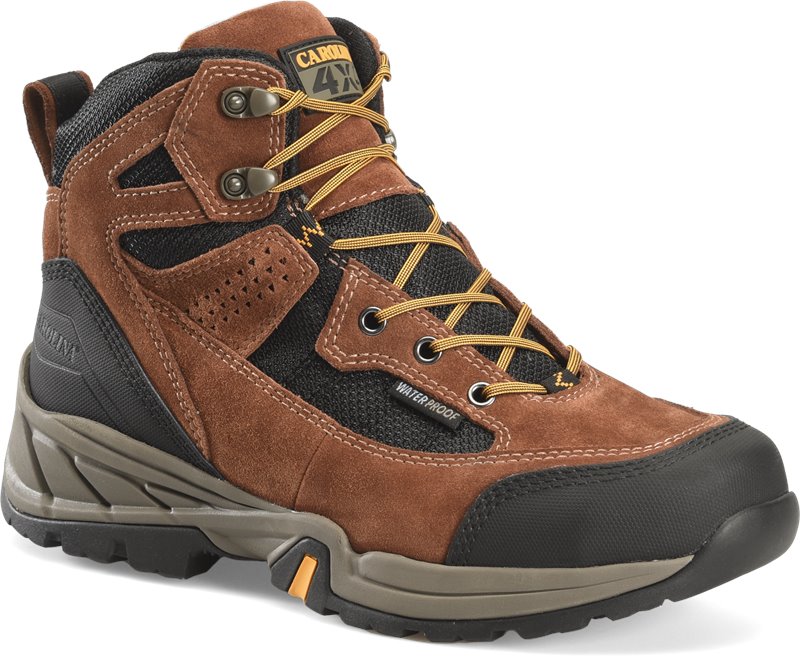 Pre-owned Carolina Men's 6" Limestone Steel Toe Waterproof Hiker Work Boot Dark Brown - Ca