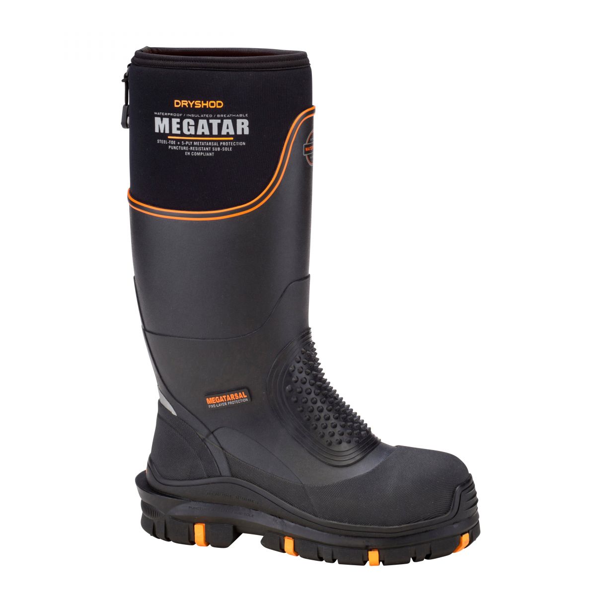 Pre-owned Dryshod Men's Megatar Steel Toe Metatarsal Guard Work Boot Black - Meg-mh-bk, Bl