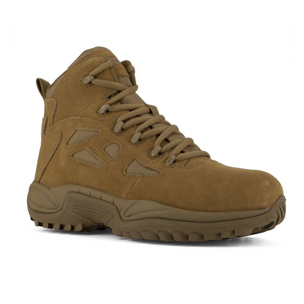 Pre-owned Reebok Work Men's 6" Rapid Response Stealth Composite Toe Tactical Work Boot Coy In Coyote
