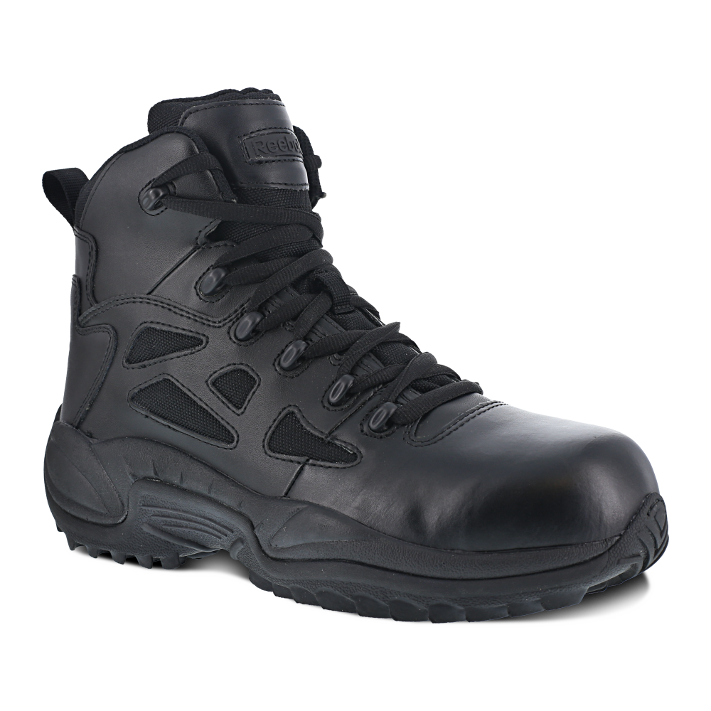 Pre-owned Reebok Work Men's 6" Rapid Response Composite Toe Tactical Boot Black - Rb8674,